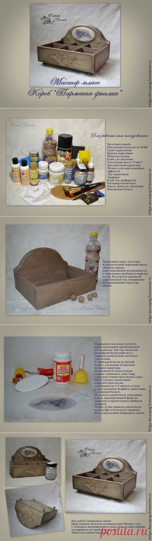 Короб для чая "Пармская фиалка".