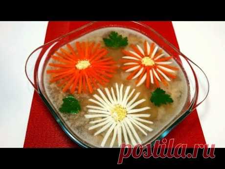 Домашний Холодец (Холодное) на Праздничный Стол Очень Вкусный и Прозрачный Простой Рецепт Холодца