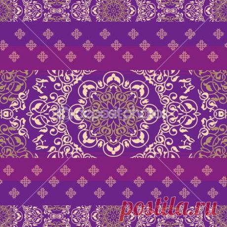 patrón étnico indio tela ornamental — Vector stock © Irmairma #45414245