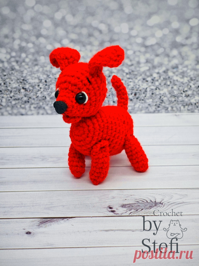 PDF Собачка из мультфильма "Варежка" крючком. FREE crochet pattern; Аmigurumi toy patterns. Амигуруми схемы и описания на русском. Вязаные игрушки и поделки своими руками #amimore - собака, пёс, маленькая собачка из детского мультфильма, щенок, пёсик.