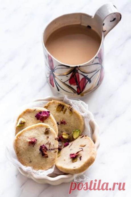 Rose Pistachio Cookies {Shortbread } - Recipes From A Pantry