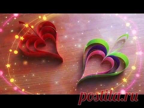 Сердечко за 2 минуты. Поделки Из Бумаги Для Декора Комнаты, Дома Своими Руками