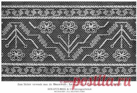 Вышивка по сетке ☆ техника по раритетной книге 1900года