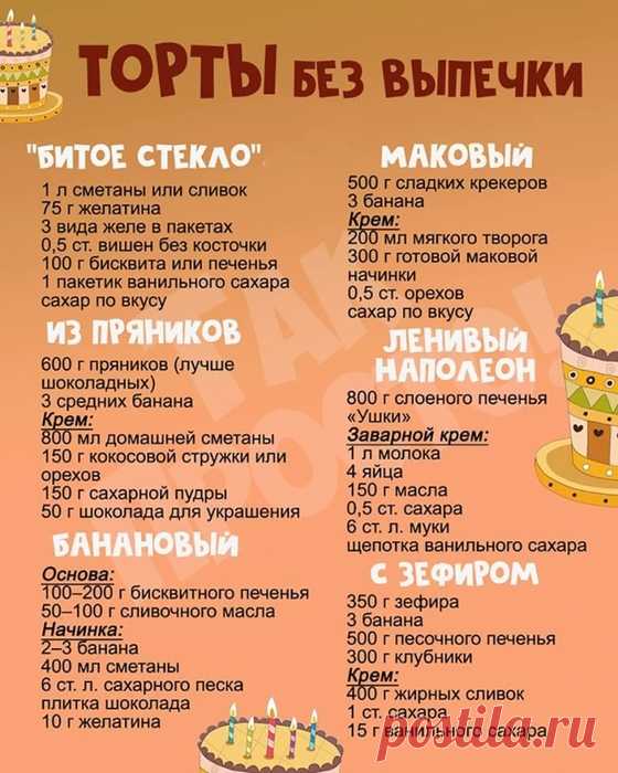Кулинария>Торты без выпечки