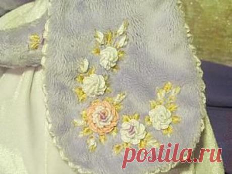 Вышиваем розочки на плюше в технике бразильской вышивки - Рукоделие - Моя копилочка