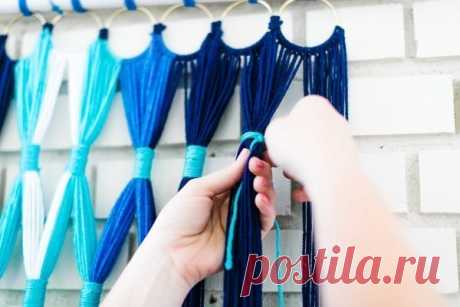 Создаём струящуюся стену из ниточек)... HandMade - Мой Мир@Mail.ru
