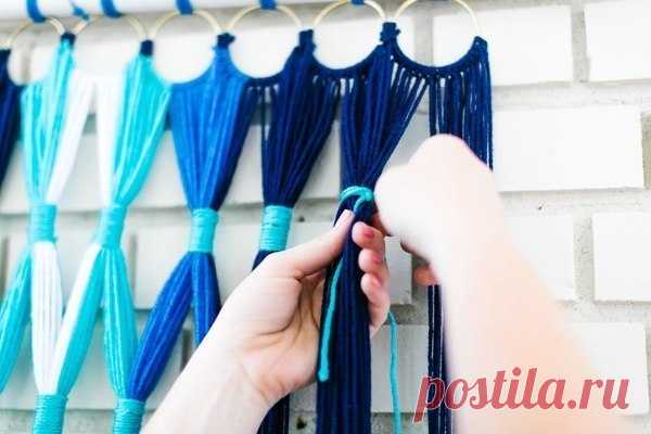 Создаём струящуюся стену из ниточек)... HandMade - Мой Мир@Mail.ru