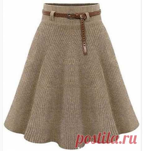 Симпатичная модель женской юбки (Вязание спицами) – Журнал Вдохновение Рукодельницы