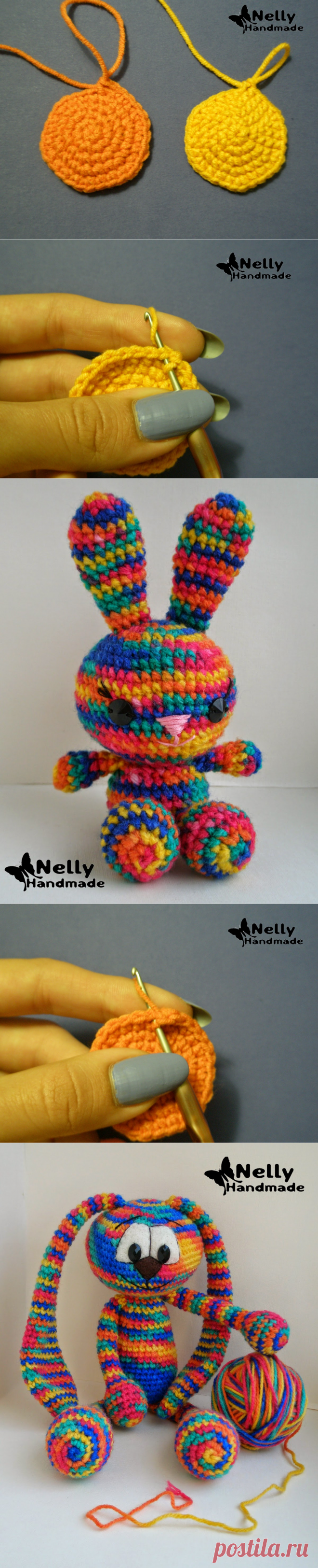 Nelly Handmade: Как вязать "крестики" и "галочки" крючком. Амигуруми