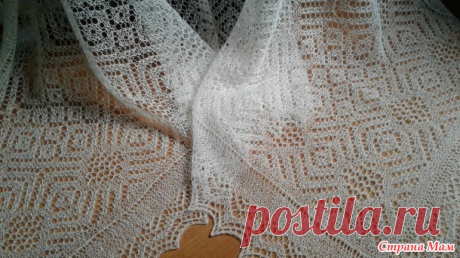 Палантин с каймой из книги Heirloom knitting (Вязание реликвий) - Страна Мам