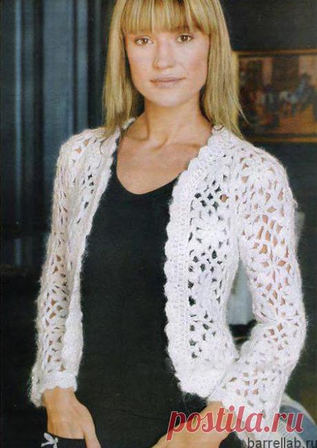 Жакет крючком. Женский жакет с подробным описанием вязанный крючком. | Вязание для всей семьи
