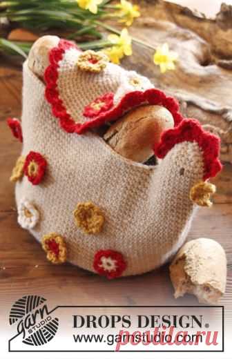 DROPS Easter: Crochet DROPS chicken basket in Nepal.