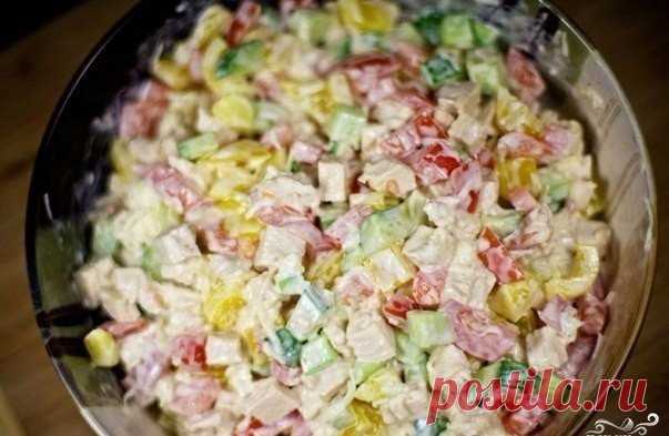 Салат с курицей и овощами

Ингредиенты:

●Куриное филе — 300 Грамм
Показать полностью…