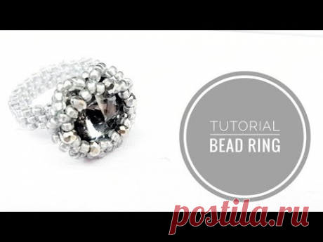 #МК - Кольцо из риволи и бисера | #Tutorial - Ring of Rivoli and beads