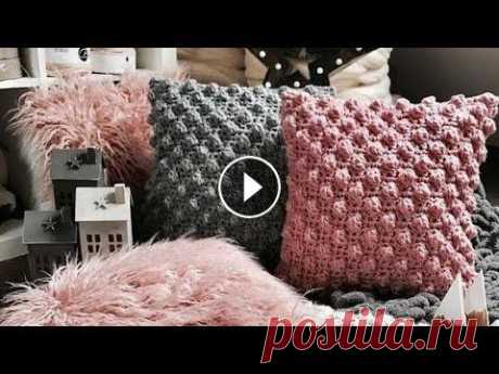 УЗОР "ШИШЕЧКИ" крючком. МК./Pattern "BUMPS" crocheted. Этот веселый узор "шишечки" можно использовать при вязании декоративной подушки,коврика, пледа, шапочки или свитера. Помощь каналу карта сбе...