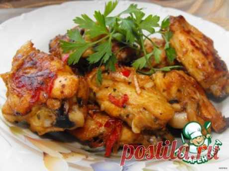 Чесночные куриные крылышки - кулинарный рецепт