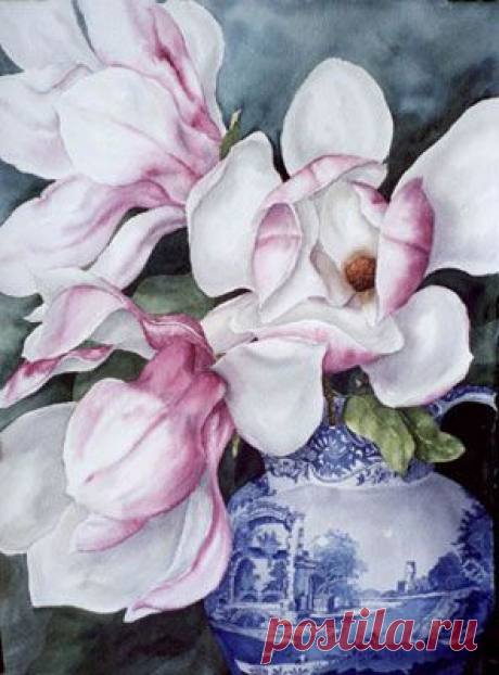 Магнолии в кувшине | Ева Бройер арт-дилер