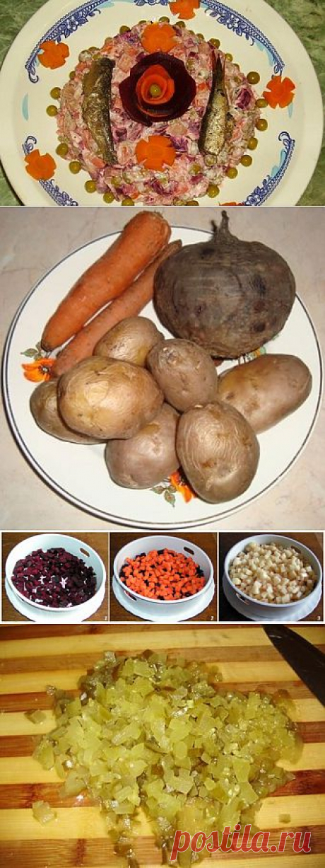 Винегрет со шпротами / Овощные салаты / TVCook: пошаговые рецепты c фото