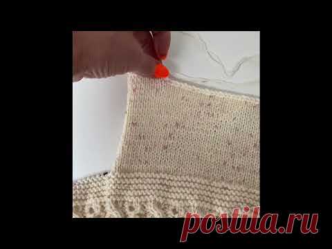 Кофточка для новорожденного, вязание спицами.Baby Jacke.DIY.