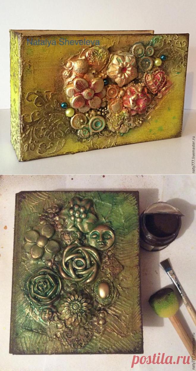 Декорируем фотоальбом при помощи акриловых красок - Ярмарка Мастеров - ручная работа, handmade