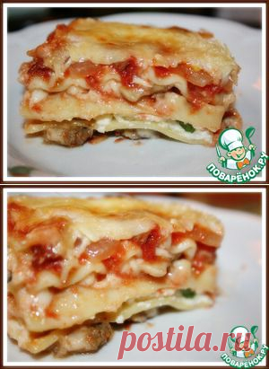 Лазанья с итальянским фаршем - кулинарный рецепт