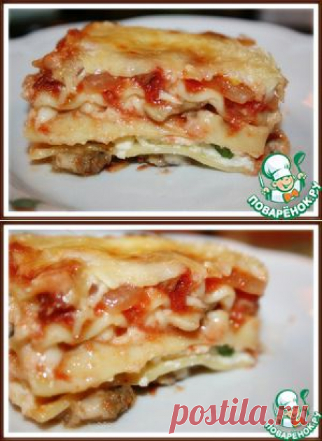 Лазанья с итальянским фаршем - кулинарный рецепт