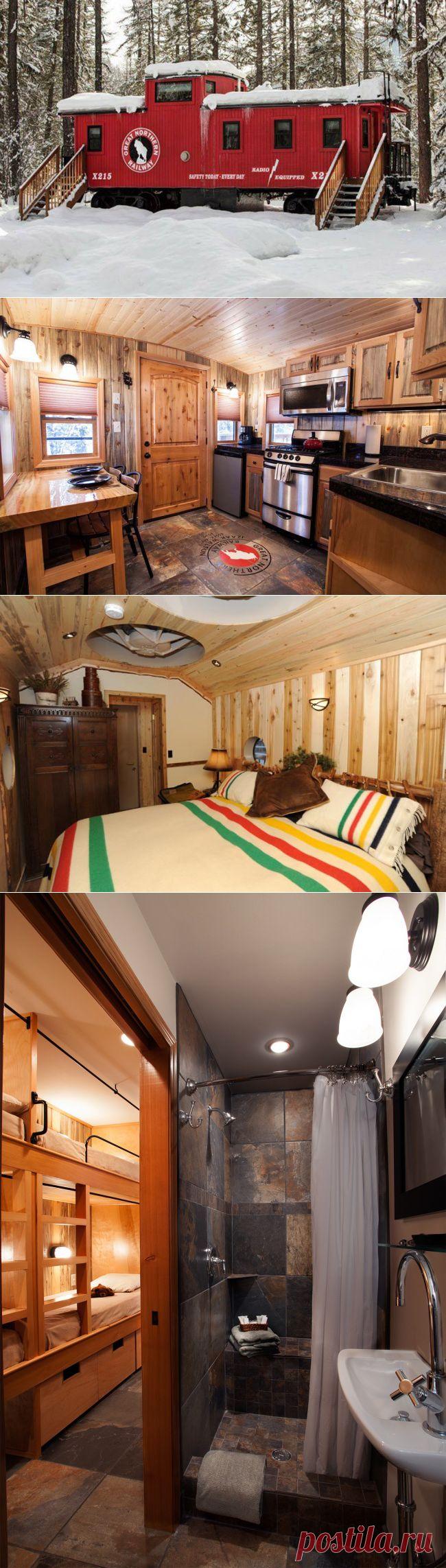 На первый взгляд это обычный старый вагон в лесу