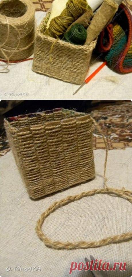 Корзинка из шпагата
