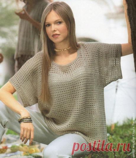 Блузон-туника с каймой