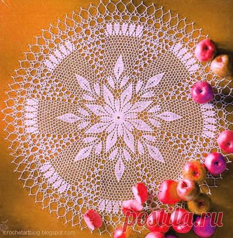 Crochet Art: Crochet Lace Doilies - Crochet Flower - Free Pattern