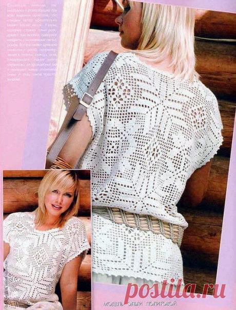 Фольклорный стиль всегда в моде. Летний наряд "филейкой" .