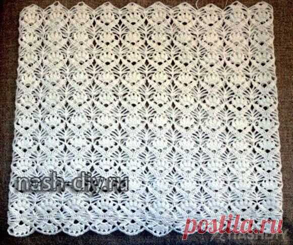 УЗОР КРЮЧКОМ КУВШИНКИ,
описание: http://nash-diy.ru/uzory-vjazanija/uzory-krjuchkom/319-uzor-krjuchkom-kuvshinki.html