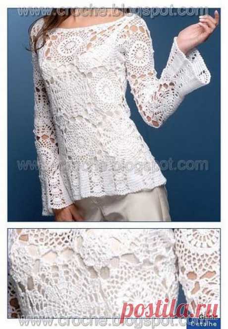 Blusa Blanca | Mi Rincon de Crochet