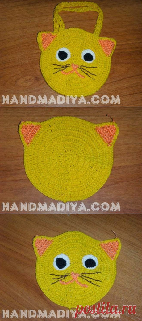 Как связать крючком детскую сумочку? How to crochet baby bag?