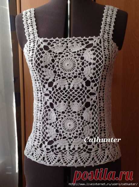 Ажурный топ..