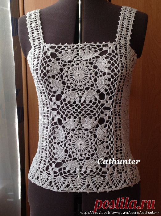 Ажурный топ..