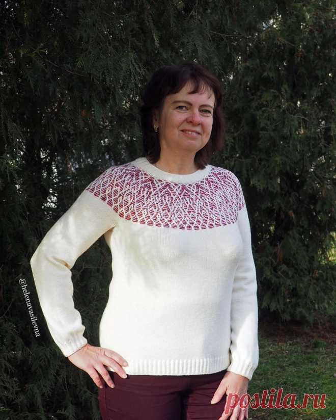 Alena Malevitch helenavasilevna - Instagram photos and videos Представляю  вам Moroccan Jumper (джемпер Марокко)
За идею кокетки в такой технике благодарю Татьяну @serstept
‼️описание планируется к выходу 25 февр...