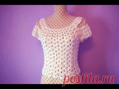 Blusa  de mujer a crochet muy fácil y rápido Majovel crochet