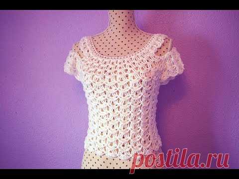 Blusa  de mujer a crochet muy fácil y rápido Majovel crochet