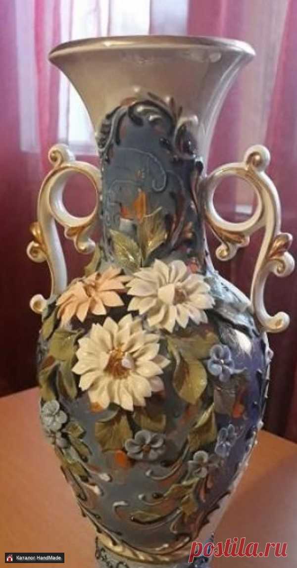 Ваза фарфор ручная работа. Клеймо купить в Беларуси HandMade, цены в интернет магазинах