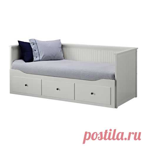 ХЕМНЭС Каркас кушетки с 3 ящ - серый - IKEA