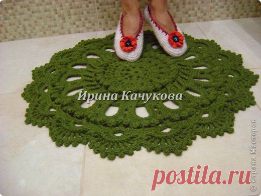 Вязание крючком - Коврик-салфетка в ванную комнату » Поиск мастер классов, поделок своими руками и рукоделия на SearchMasterclass.Net