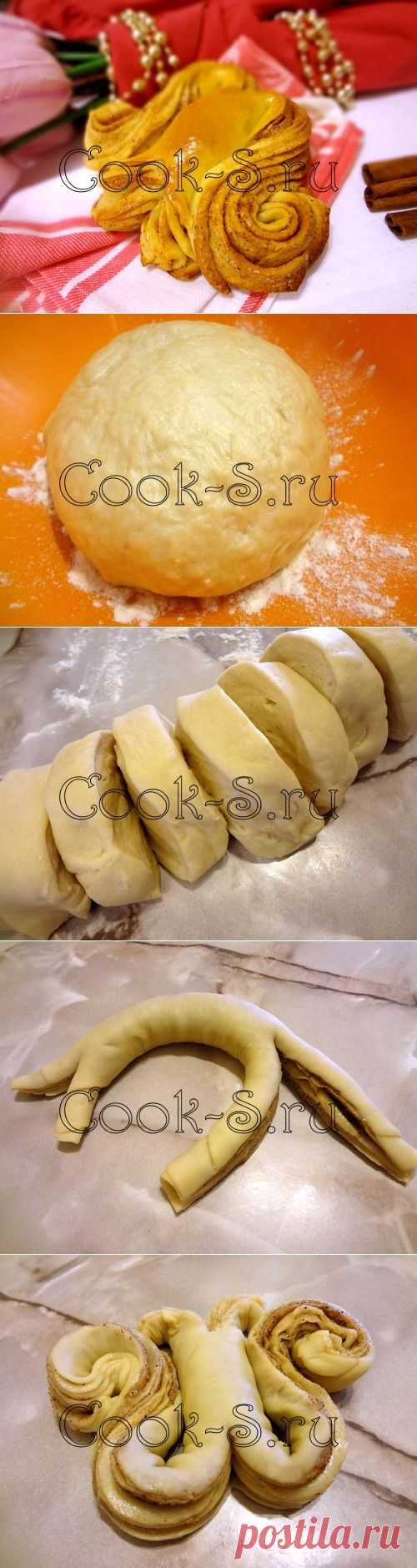 Булочки «Тюльпаны» с корицей