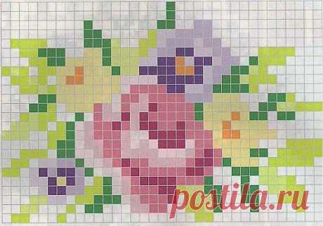 miniature needlework chart | Punto de Cruz