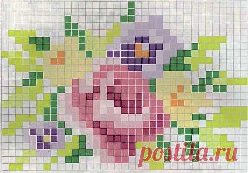miniature needlework chart | Punto de Cruz