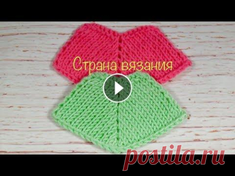 Вязание спицами. Простые линии реглана - 2. Вяжем простую линию реглана из одной петли. Прибавки делаем по обе стороны, вывязывая за правую и левую стенку петли предыдущего ряда....