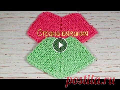 Вязание спицами. Простые линии реглана - 2. Вяжем простую линию реглана из одной петли. Прибавки делаем по обе стороны, вывязывая за правую и левую стенку петли предыдущего ряда....