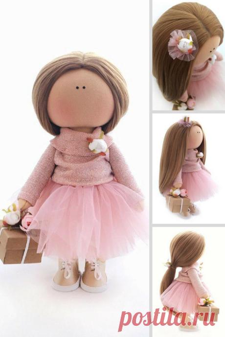 Interior Doll Cloth Rag Soft Doll Muñecas Pink Nursery Doll | Etsy