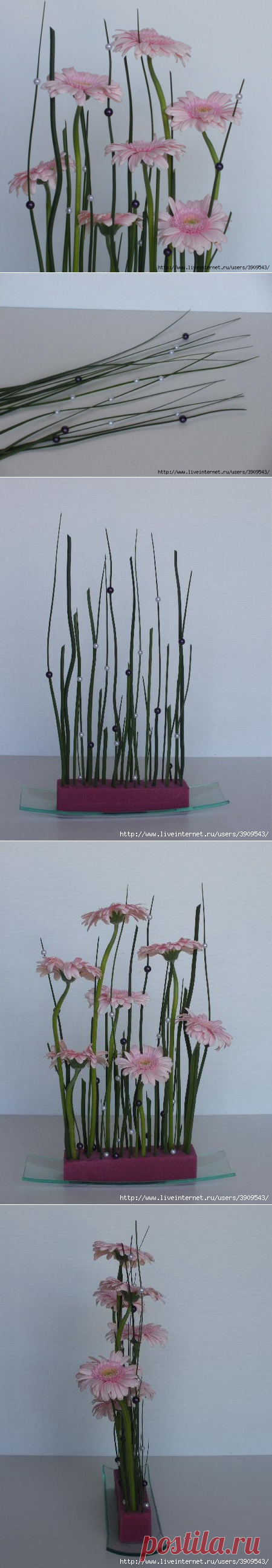 Розовые герберы: 3 французские композиции, которые легко сделать своими руками