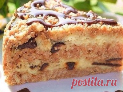 Готовим вкусно - Пирог с черносливом и творогом без яиц